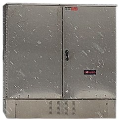 NEMA type 4 enclosure outdoor in the falling snow